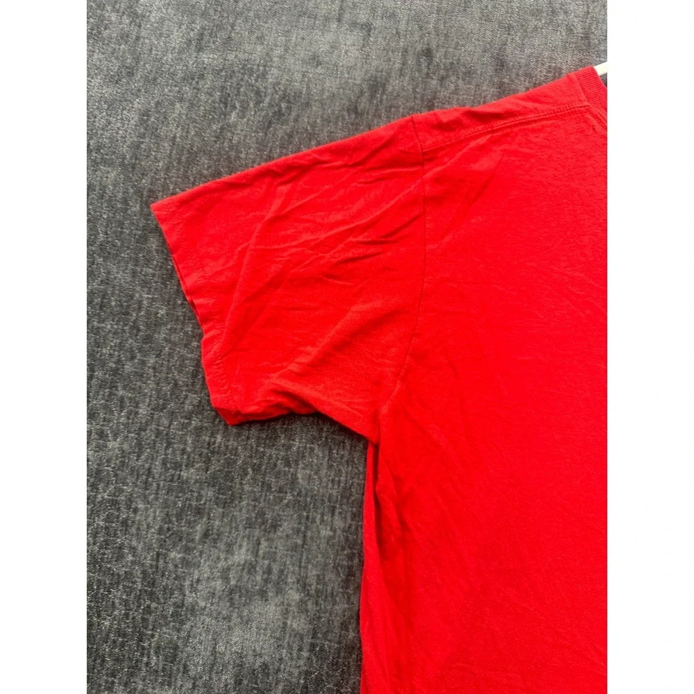 Adidas Go To Tee Shirt Mens Medium Red Short Sleeve Crew Neck Cotton Performance
